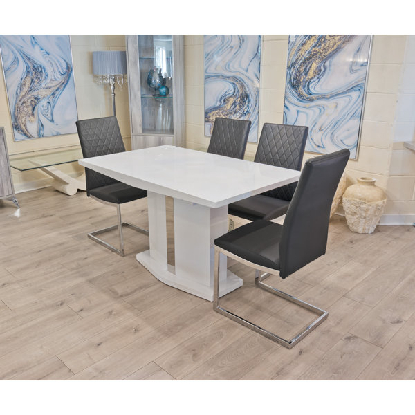 Ivy Bronx Daniel Dining Set in , White Wayfair.co.uk